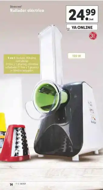 Lidl Silvercrest Rallador Eléctrico oferta