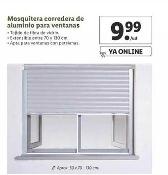 Lidl Mosquitera Corredera De Aluminio Para Ventanas oferta