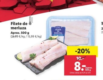 Lidl Filete de merluza oferta