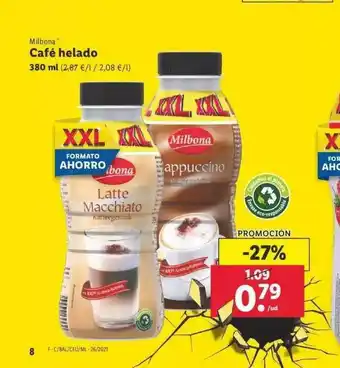 Lidl Milbona Café Helado 380ml oferta