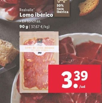 Lidl Realvalle Lomo ibérico oferta
