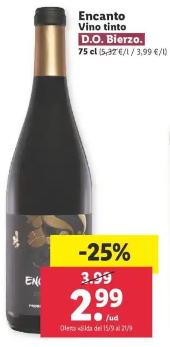 Lidl Encanto Vino Tinto oferta