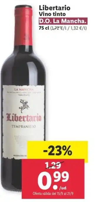 Lidl Libertario Vino tinto oferta