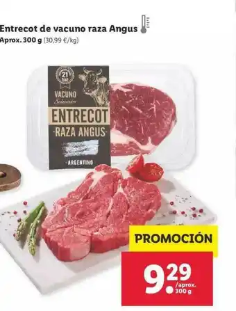 Lidl Entrecot De Vacuno Raza Angus 300g oferta