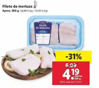 Lidl Filete De Merluza 380g oferta