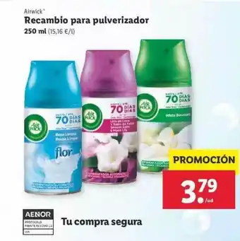 Lidl Airwick Recambio Para Pulverizador 250ml oferta