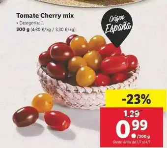 Lidl Tomate Cherry Mix 300g oferta