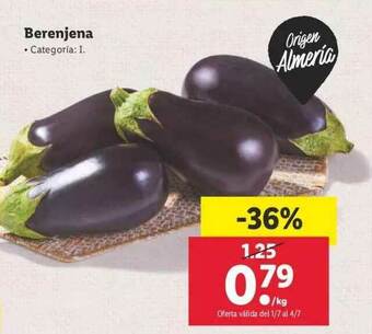 Lidl Berenjena oferta