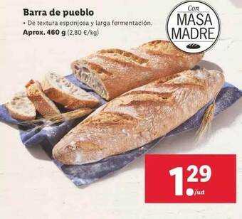 Lidl Barra De Pueblo 460g oferta