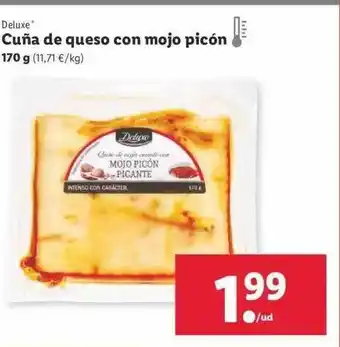 Lidl Deluxe Cuña De Queso Con Mojo Picón 170g oferta