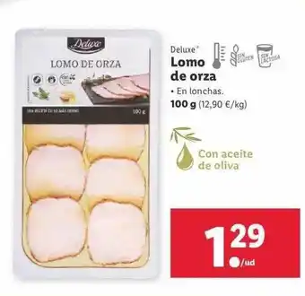 Lidl Deluxe Lomo De Orza 100g oferta