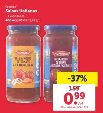 Lidl Combino Salsas italianas oferta