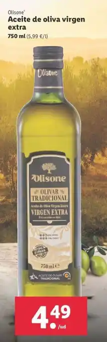Lidl Olisone Aceite de oliva virgen extra 750 ml oferta