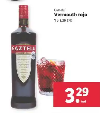 Lidl Gaztelu Vermouth rojo 1 L oferta