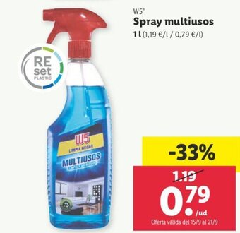 Lidl W5 Spray multiusos oferta