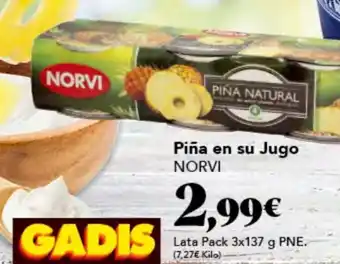 Gadis Piña en su Jugo oferta
