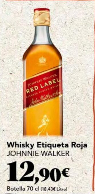 Gadis Whisky Etiqueta Roja JOHNNIE WALKER oferta