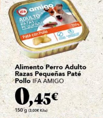 Gadis Alimento Perro Adulto Razas Pequeñas Paté Pollo IFA AMIGO oferta