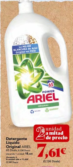 Gadis Detergente Liquido Original ARIEL oferta