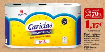 Gadis Papel Higiénico 2 Capas Doble Rollo CARICIAS oferta