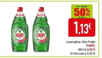 Masymas La 2a unidad 50% dto lavavajillas ultra poder fairy oferta