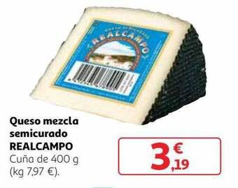 Alcampo Queso mezcla semicurado realcampo oferta