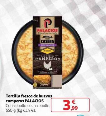 Alcampo Tortilla fresca de huevos camperos palacios oferta