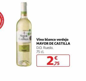 Alcampo Vino blanco verdejo mayor de castilla oferta