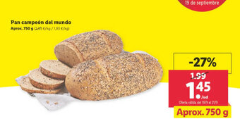 Lidl Pan Campeón del Mundo oferta