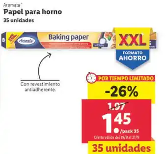 Lidl Papel Para Horno oferta