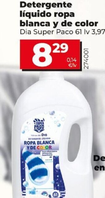 Dia Detergente Líquido Ropa Blanca y de Color oferta
