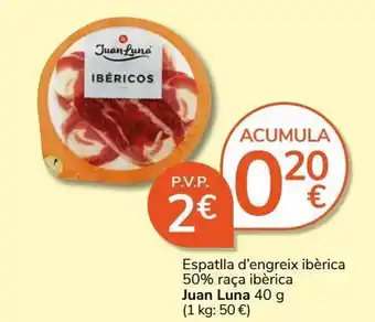 Consum Paleta ibérica juan luna oferta