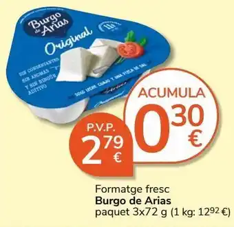 Consum Queso fresco burgo de arias oferta