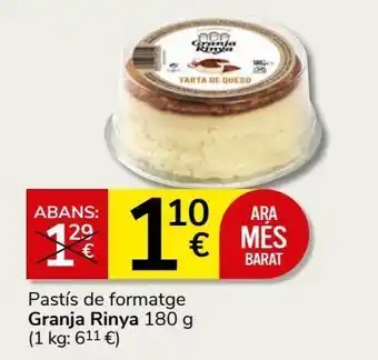 Pastel de queso granja riña
