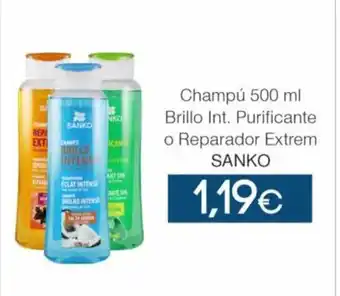 Champû 500 ml Brillo Int. Purificante o Reparador Extrem Sanko