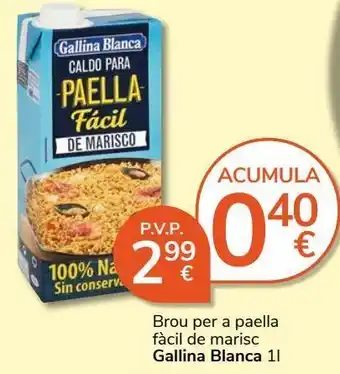 Consum Caldo de paella gallina blanca oferta