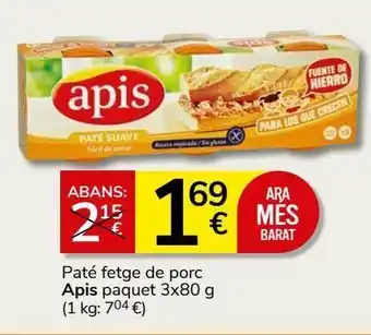 Consum Paté de hígado apis oferta