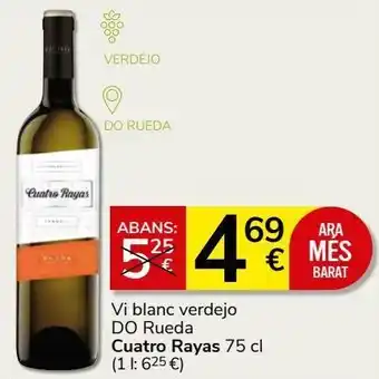 Consum Vino blanco cuatro rayas oferta