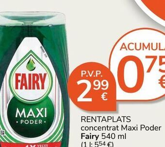 Consum Lavavajillas fairy oferta