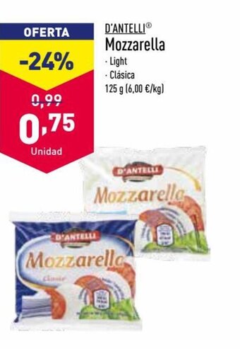 ALDI D'Antelli Mozzarella oferta