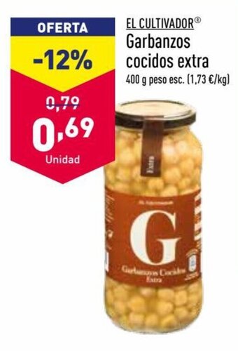 ALDI El Cultivador Garbanzos cocidos extra oferta