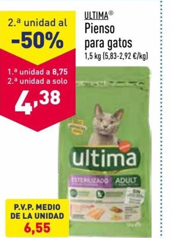 ALDI Ultima Pienso para gatos oferta