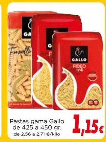 Proxi Pastas Gama Gallo oferta