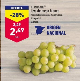 ALDI El Mercado Uva de mesa blanca oferta