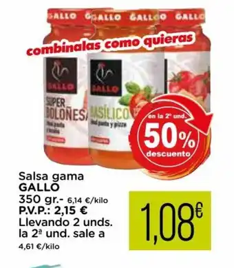 Supermercados Piedra Salsa Gama Gallo oferta