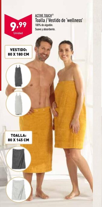 ALDI Active Touch Toalla/ Vestido de wellness oferta
