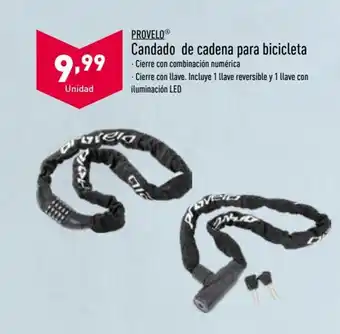 ALDI Provelo Candado de cadena para bicicleta oferta
