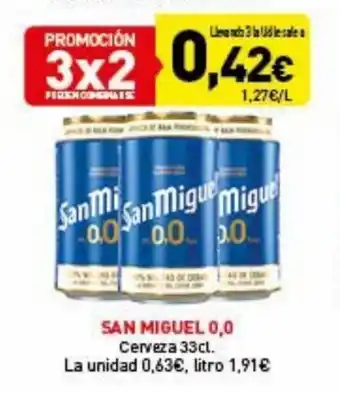 Hiperber San miguel 0,0 oferta