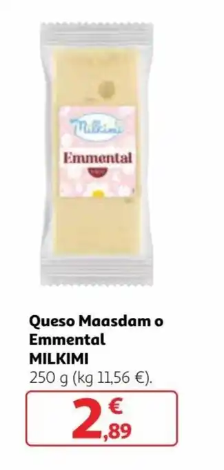 Alcampo Queso maasdam o emmental milkimi oferta