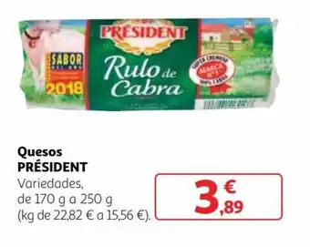 Alcampo PRÉSIDENT quesos oferta